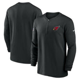 Arizona Cardinals 2023 Sideline Performance Long Sleeve Tri-Blend Quarter-Zip Top - Black - Nike