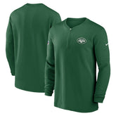 New York Jets 2023 Sideline Performance Long Sleeve Tri-Blend Quarter-Zip Top - Green - Nike