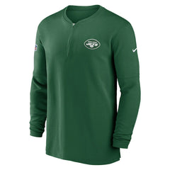 New York Jets 2023 Sideline Performance Long Sleeve Tri-Blend Quarter-Zip Top - Green - Nike