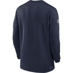 Tennessee Titans 2023 Sideline Performance Long Sleeve Tri-Blend Quarter-Zip Top - Navy - Nike