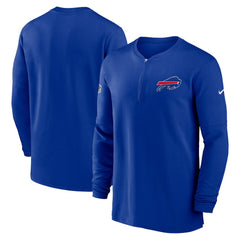 Buffalo Bills 2023 Sideline Performance Long Sleeve Tri-Blend Quarter-Zip Top - Royal - Nike