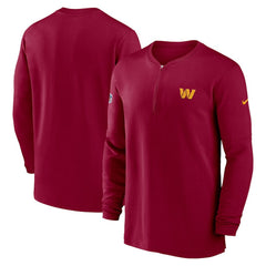 Washington Commanders 2023 Sideline Performance Long Sleeve Tri-Blend Quarter-Zip Top - Burgundy - Nike