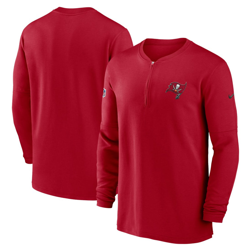 Tampa Bay Buccaneers 2023 Sideline Performance Long Sleeve Tri-Blend Quarter-Zip Top - Red - Nike