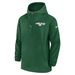 New York Jets Sideline Half-Zip Hoodie - Green - Nike