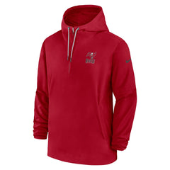 Tampa Bay Buccaneers Sideline Half-Zip Hoodie - Red - Nike
