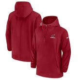 Arizona Cardinals Sideline Half-Zip Hoodie - Cardinal - Nike