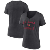 Arizona Cardinals Women's Victory Arch Team V-Neck T-Shirt - Charcoal - NFL