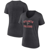 Atlanta Falcons Women's Victory Arch Team V-Neck T-Shirt - Charcoal - NFL