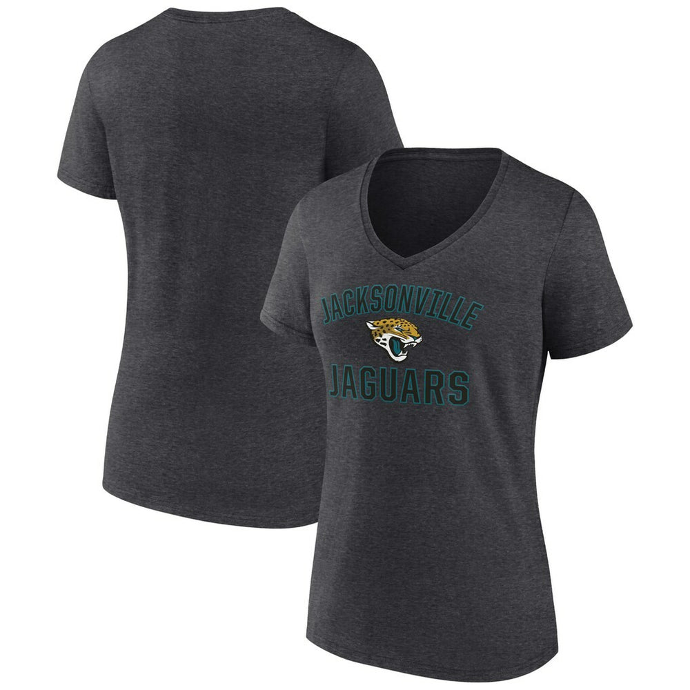 Jacksonville Jaguars Women's Victory Arch Team V-Neck T-Shirt - Charcoal - NFL