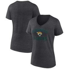 Jacksonville Jaguars Women's Victory Arch Team V-Neck T-Shirt - Charcoal - NFL