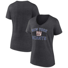 New York Giants Women's Victory Arch Team V-Neck T-Shirt - Charcoal - NFL