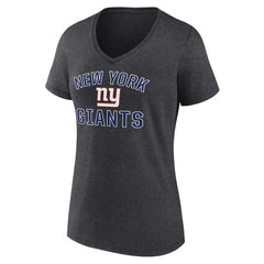 New York Giants Women's Victory Arch Team V-Neck T-Shirt - Charcoal - NFL