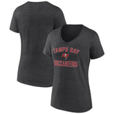 Tampa Bay Buccaneers Women's Victory Arch Team V-Neck T-Shirt - Charcoal - NFL