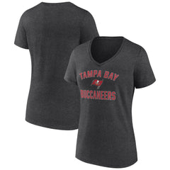Tampa Bay Buccaneers Women's Victory Arch Team V-Neck T-Shirt - Charcoal - NFL