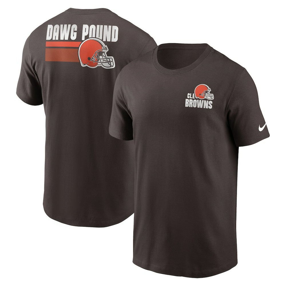 Cleveland Browns Blitz Essential T-Shirt - Brown - Nike