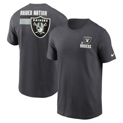 Las Vegas Raiders Blitz Essential T-Shirt - Anthracite - Nike