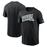 Las Vegas Raiders Essential Blitz Lockup T-Shirt - Black - Nike