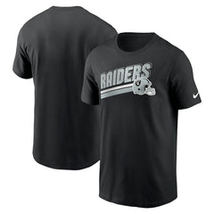 Las Vegas Raiders Essential Blitz Lockup T-Shirt - Black - Nike