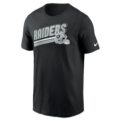Las Vegas Raiders Essential Blitz Lockup T-Shirt - Black - Nike