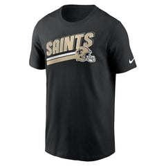 New Orleans Saints Essential Blitz Lockup T-Shirt - Black - Nike
