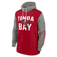 Tampa Bay Buccaneers Fashion Color Block Pullover Hoodie - Red - Nike