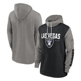 Las Vegas Raiders Fashion Color Block Pullover Hoodie - Black - Nike