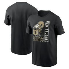 New Orleans Saints Lockup Essential T-Shirt - Black - Nike