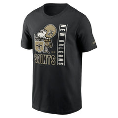 New Orleans Saints Lockup Essential T-Shirt - Black - Nike