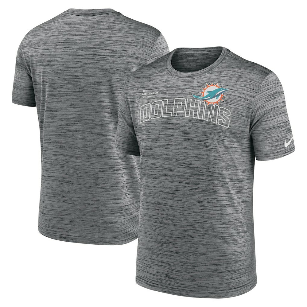 Miami Dolphins Velocity Arch Performance T-Shirt - Anthracite - Nike