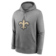 New Orleans Saints Big & Tall Rewind Club Fleece Pullover Hoodie - Heather Charcoal - Nike