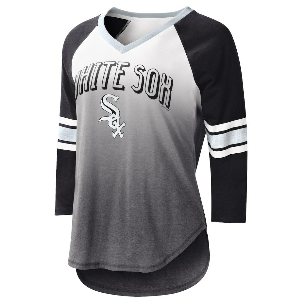 Chicago White Sox G-III 4Her by Carl Banks Women's Lead-Off Raglan 3/4-Sleeve V-Neck T-Shirt Online