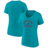 Charlotte Hornets Women's Overtime Team V-Neck T-Shirt Aqua