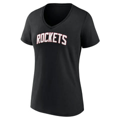 Houston Rockets Women's Alternate Logo V-Neck T-Shirt Black