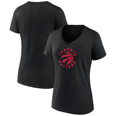 Toronto Raptors Women's Alternate Logo V-Neck T-Shirt Black