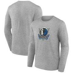 Dallas Mavericks Alternate Logo Long Sleeve T-Shirt Gray