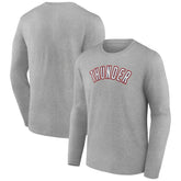 Oklahoma City Thunder Alternate Logo Long Sleeve T-Shirt Gray