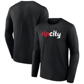 Portland Trail Blazers Alternate Logo Long Sleeve T-Shirt Black