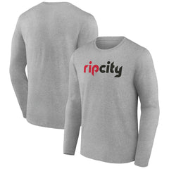 Portland Trail Blazers Alternate Logo Long Sleeve T-Shirt Gray