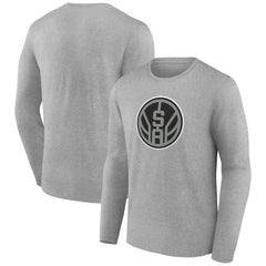 San Antonio Spurs Alternate Logo Long Sleeve T-Shirt Gray