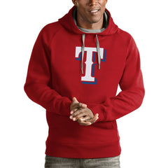 Texas Rangers Antigua Victory Pullover Team Logo Hoodie Outlet