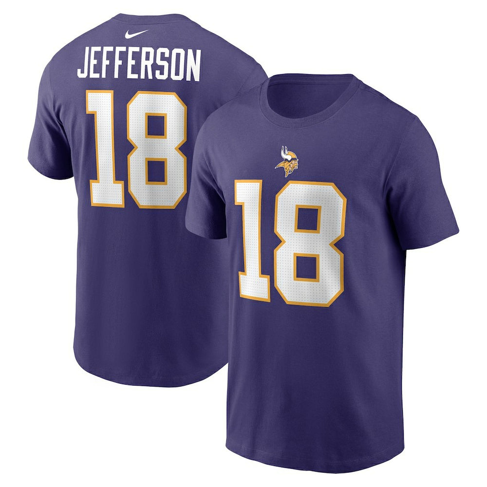 Justin Jefferson Minnesota Vikings Classic Player Name & Number T-Shirt - Purple - Nike