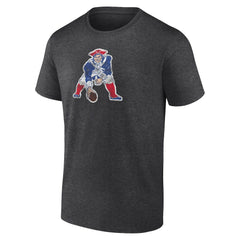 New England Patriots Throwback Logo T-shirt - Charcoal - NFL