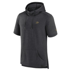 Anaheim Ducks Fanatics Authentic Pro Short Sleeve Pullover Hoodie - Heather Charcoal | Fanatics on sale