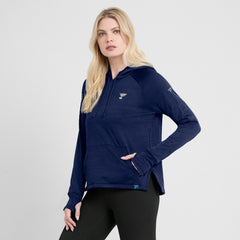 St. Louis Blues Fanatics Women's Authentic Pro Pullover Hoodie - Heather Navy | Fanatics near me