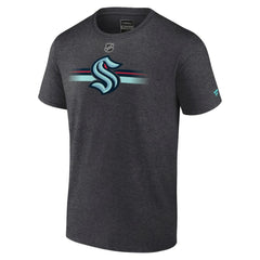 Seattle Kraken Fanatics Authentic Pro Secondary Logo T-Shirt - Heather Charcoal | Fanatics Clearance