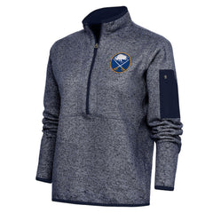 Buffalo Sabres Antigua Women's Team Logo Fortune Quarter-Zip Jacket - Heather Navy | NHL sale
