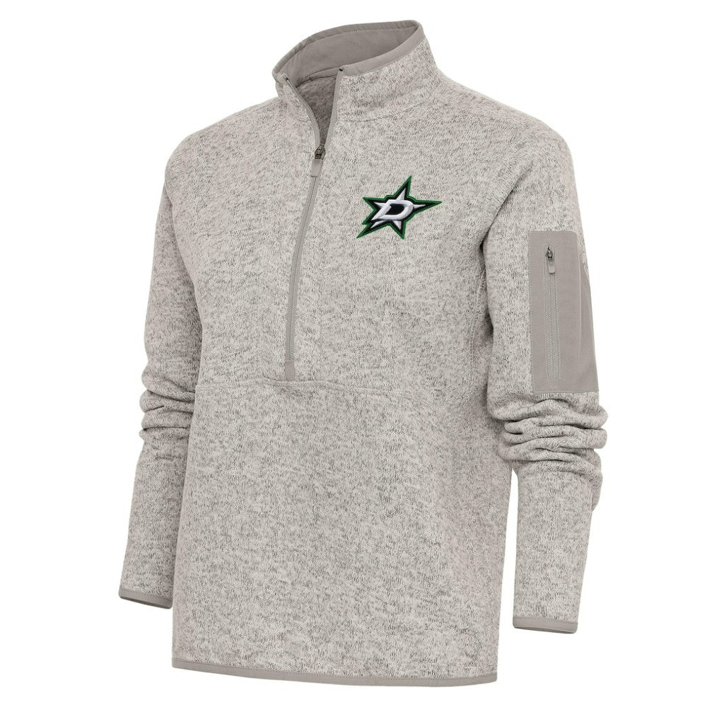 Dallas Stars Antigua Women's Team Logo Fortune Quarter-Zip Jacket - Oatmeal | NHL near me