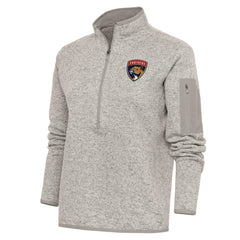 Florida Panthers Antigua Women's Team Logo Fortune Quarter-Zip Jacket - Oatmeal | NHL discount
