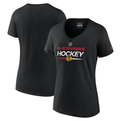 Chicago Blackhawks Fanatics Women's Authentic Pro V-Neck T-Shirt - Black | Fanatics near me
