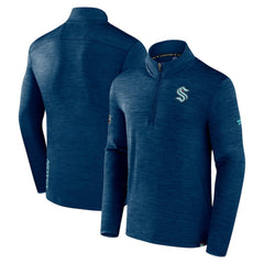 Seattle Kraken Fanatics Authentic Pro Quarter-Zip Pullover Top - Deep Sea Blue | Fanatics discount